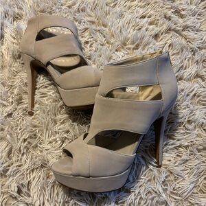 Aldo Cream High Stiletto Platform Heels